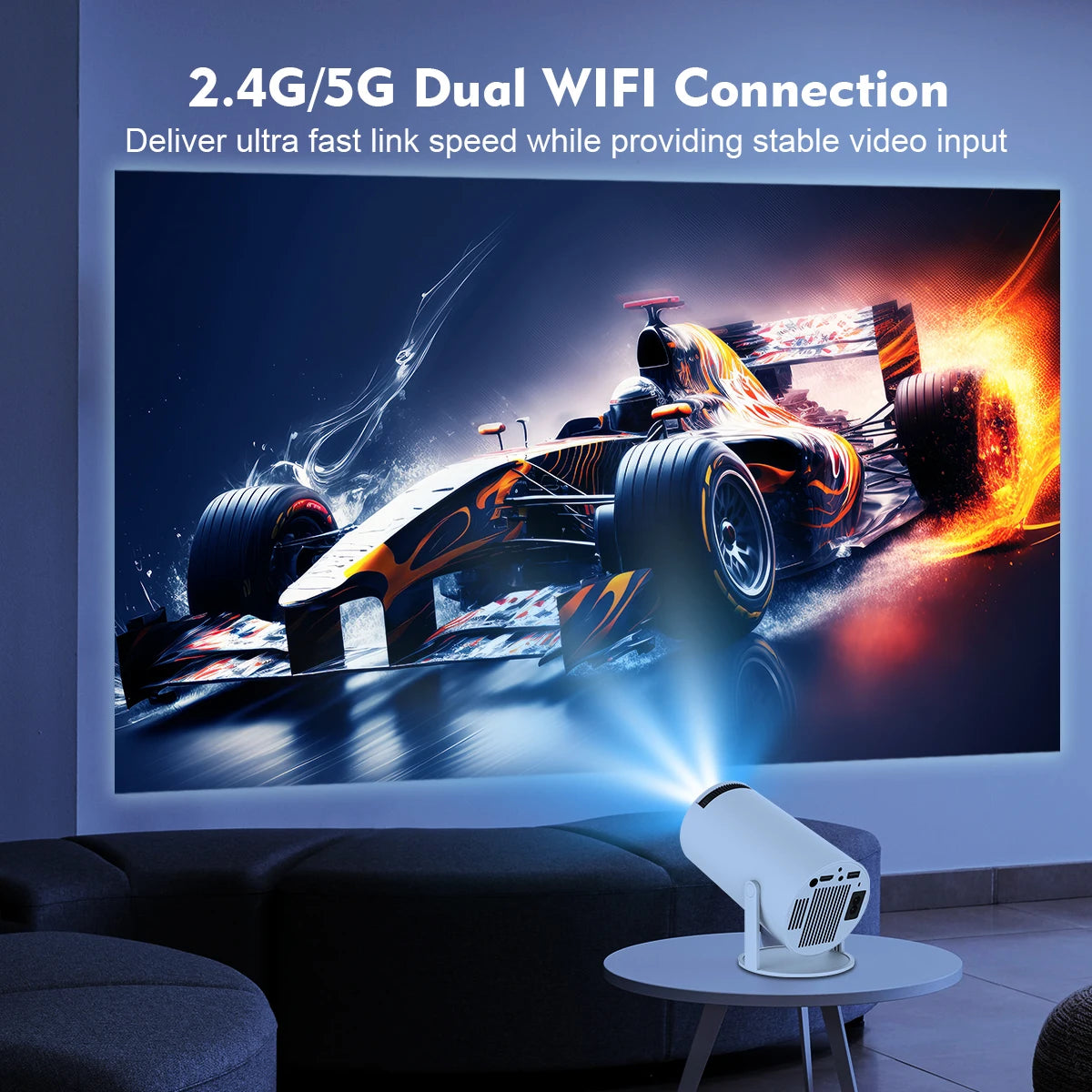 Projector 4K Android 11 HY300 Pro Wifi6 260ANSI Allwinner H713 BT5.0 1080P 1280*720P Cinema Outdoor Portable Projetors